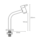 Torneira de Lavatório com Bica Baixa Cromada Flow Royal