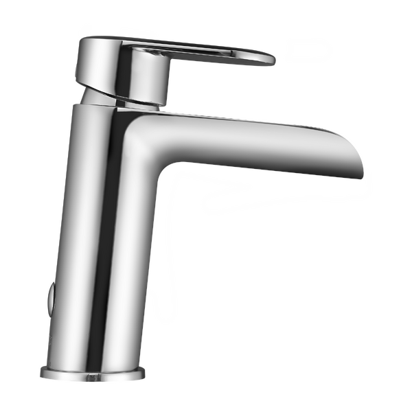 Torneira de Lavatório com Bica Reta Fixa Cromada Icone cascade