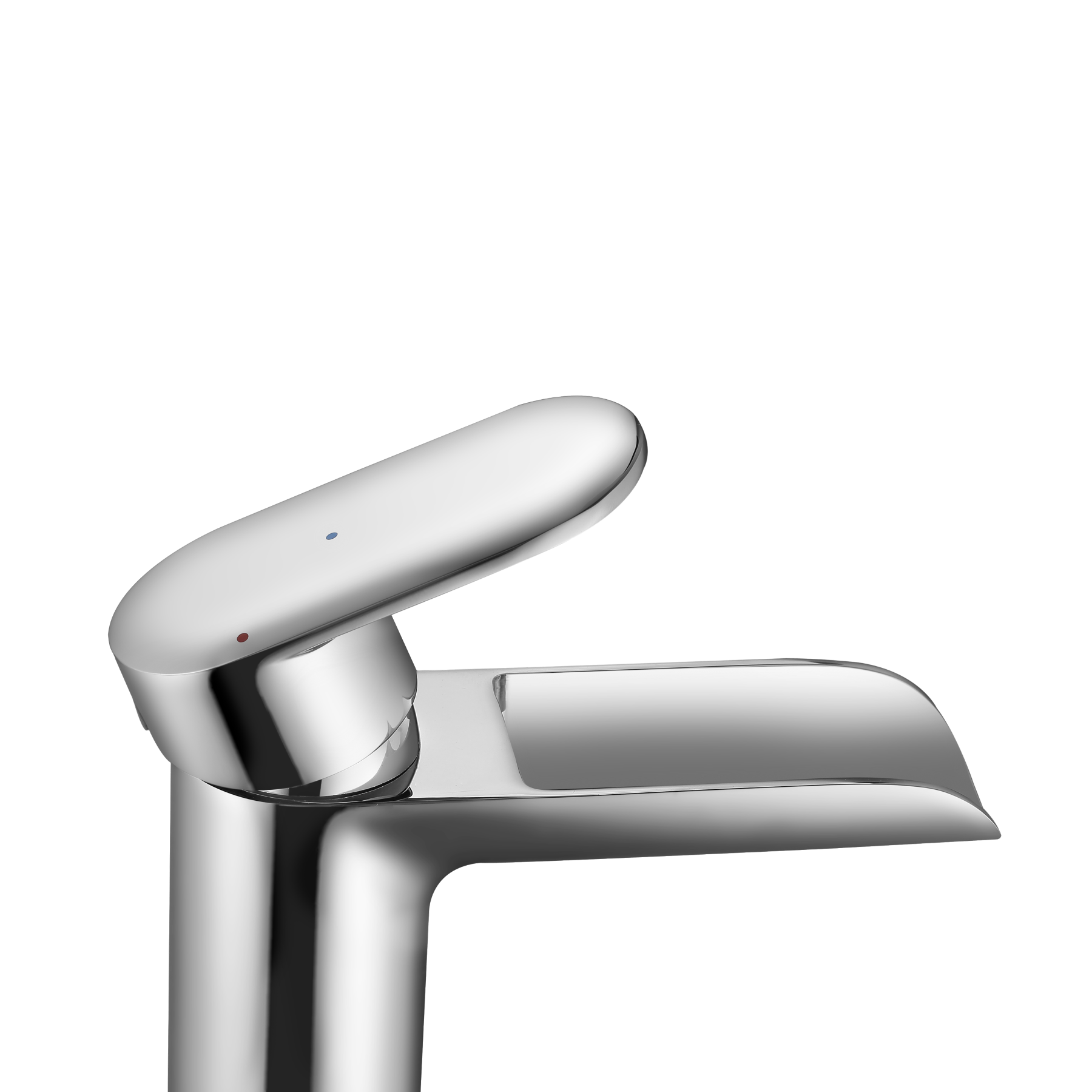 Torneira de Lavatório com Bica Reta Fixa Cromada Icone cascade