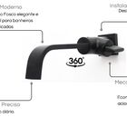 Torneira De Lavatorio Parede Lavatório Preto 1/4 De Volta  Sa