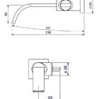 Torneira De Lavatorio Parede Rose Gold 1/4 De Volta Samer