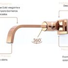 Torneira De Lavatorio Parede Rose Gold 1/4 De Volta Samer