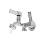 Torneira De Máquina E Tanque Alavanca Quadrada Com 2 Saídas C