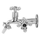 Torneira De Máquina E Tanque Linha Romana Com 2 Saídas 9914