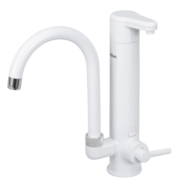 Torneira de Mesa Cozinha Bica Alta Branca Bica Móvel com Purificador Lagune Vitalité Viqua