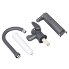 Torneira de Mesa Cozinha Bica Alta Cinza Fosca Bica Móvel com Purificador Allure Vitalité Viqua