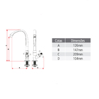 Torneira De Mesa Cozinha Bica Alta Móvel Cross Abs Tigre