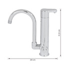 Torneira de Mesa Cozinha Bica Alta Cromada Bica Móvel com Purificador Lagune Vitalité Viqua