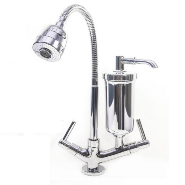 Torneira de Mesa Gourmet com Filtro e 2 Jatos Cromada Casagra