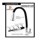 Torneira De Mesa P/cozinha Bica Articulada C/ducha Clean C62