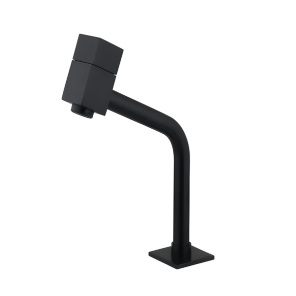 Torneira De Mesa Quadrada Nobre Preta Preto