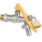 Torneira De Metal Com Porta Cadeado Para Jardim Quintal Tanqu