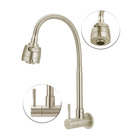 Torneira Gourmet de Parede para Cozinha com Bica Alta Flexível Inox Escovado Steel Stoc