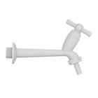 Torneira de Parede para Áreas de Serviço com Bica Reta Branca Cross Tigre