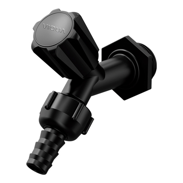 Torneira de Parede com Bico para Áreas de Serviço com Bica Baixa Preta Jardim Viqua