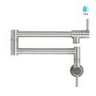 Torneira de Parede para Cozinha com Bica Alta Articulável Inox Escovado Columbia Jiwi