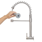 Torneira Gourmet de Parede para Cozinha com Bica Alta Flexível Inox Escovado Standard Civitt