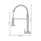 Torneira Gourmet de Parede para Cozinha com Bica Alta Flexível Inox Escovado Standard Civitt