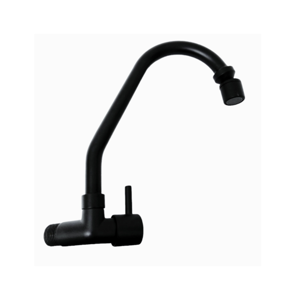 Torneira de Parede para Cozinha com Bica Média Preto Fosco 5292 Civitt