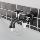 Torneira De Parede C/derivação P/tanque Lume Blukit Preto