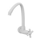 Torneira de Parede para Cozinha com Bica Alta Articulável Branca Cross Tigre