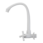 Torneira de Parede para Cozinha com Bica Alta Articulável Branca Cross Tigre