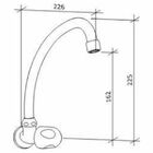 Torneira De Parede Cromada Lyon 1169-ly Para Cozinha Fabrimar