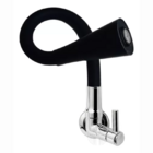 Torneira de Parede Gourmet Flexível com 2 Jatos Preto Fosco