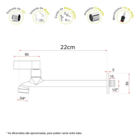 Torneira de Parede Multiuso 1159 CasaGrande Mundial  Volante