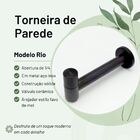 Torneira de Parede para Banheiro Lavabo em Aço Inox Redonda -