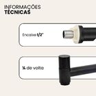 Torneira de Parede para Banheiro Lavabo em Aço Inox Redonda -