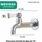 Torneira de Parede para Banheiro Lavabo em Latão Cor Cromado