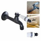 Torneira de Parede para Banheiro Lavabo em Latão Cor Preta Pr