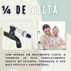 Torneira de Parede para Banheiro Lavabo em Latão Cor Preta Pr