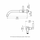 Torneira De Parede Para Banheiro - Titânio Futura
