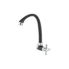 Torneira De Parede Tigre Abs Bica Alta Móvel Preta E Cromado