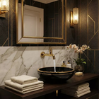 Torneira de Parede Vintage Retrô Colonial Dourado