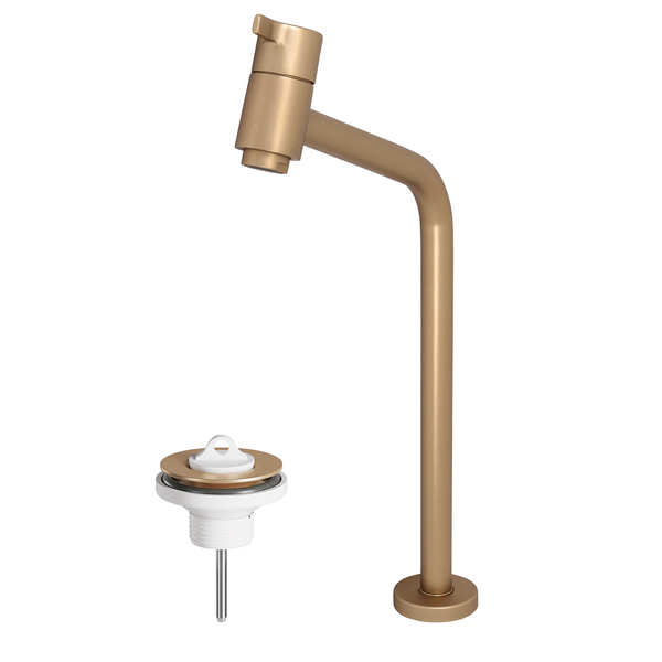 Torneira de Pia para Banheiro com Bica Alta Blush com Válvula New Eiffel Fani