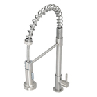 Torneira Gourmet de Pia para Cozinha com Bica Alta Flexível Inox Escovado Standard Civitt