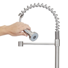 Torneira Gourmet de Pia para Cozinha com Bica Alta Flexível Inox Escovado Standard Civitt