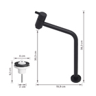 Torneira de Pia para Banheiro com Bica Alta Preto Fosco com Válvula New Eiffel Fani