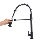 Torneira de Pia para Cozinha Bica Alta Flexível Preto Fosco Gourmet Civitt