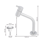 Torneira de Pia para Banheiro com Bica Média Cromado com Válvula New Eiffel Fani