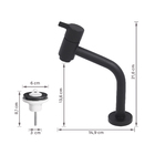 Torneira de Pia para Banheiro com Bica Média Preto Fosco com Válvula New Eiffel Fani