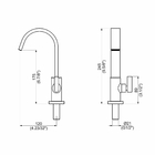 Torneira De Pia Para Banheiro - Dourado Fosco - Color Dom