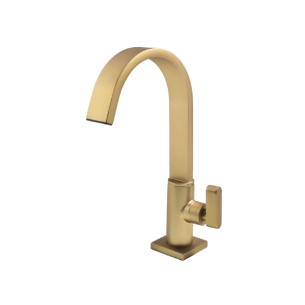 Torneira De Pia Para Banheiro - Dourado Fosco - Color Dom