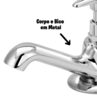 Torneira De Pia Tradicional Metal Para Banheiro Mesa Simples