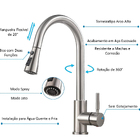 Torneira De Puxar Extensível Para Cozinha Monocomando Mistura