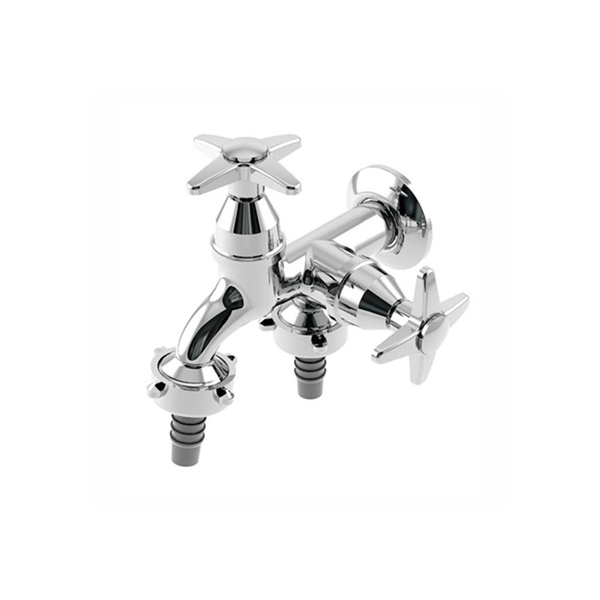 Torneira De Tanque / Maquina De Lavar 2 Saídas Cromada