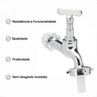 Torneira De Tanque E Jardim Metal Cromada Casagrande Mundial